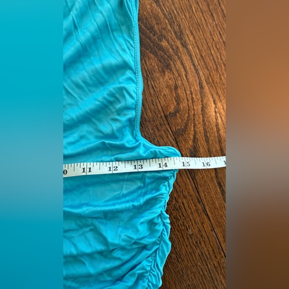 HANNE BLOCH BRIGH BLUE SMOCK RUSHED MISI DRESS SIZE MEDIUM 1751 - Picture 10 of 12